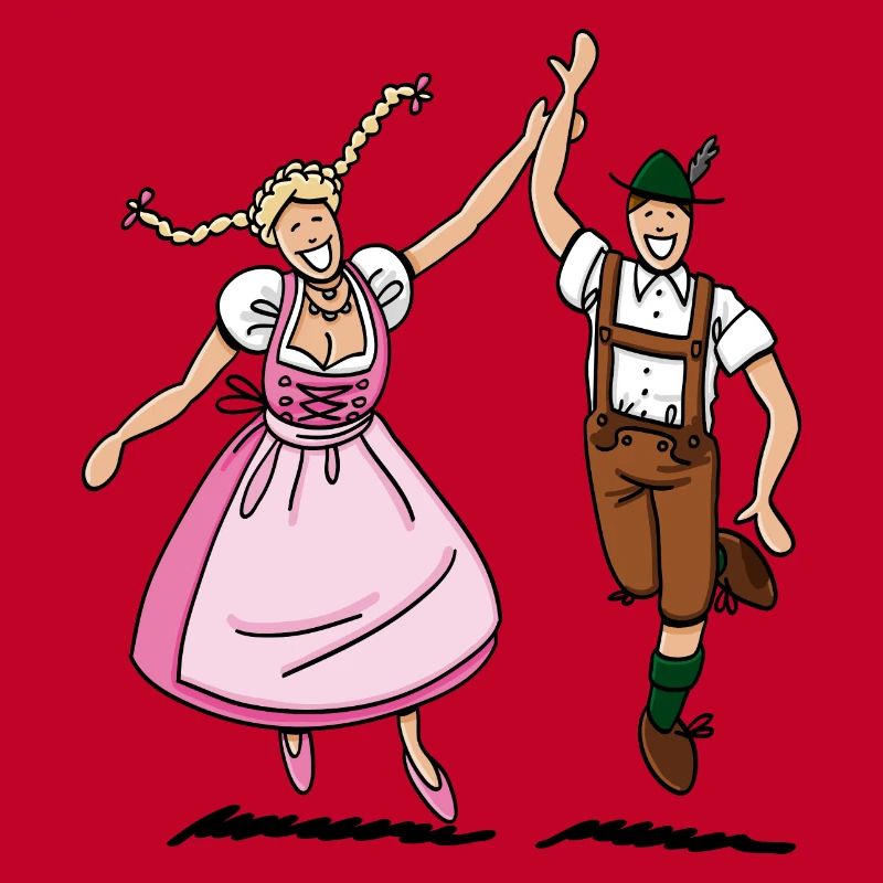 Paire dans Dirndl et culotte