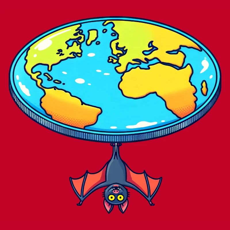 Cache-cache de chauve-souris de la terre plate