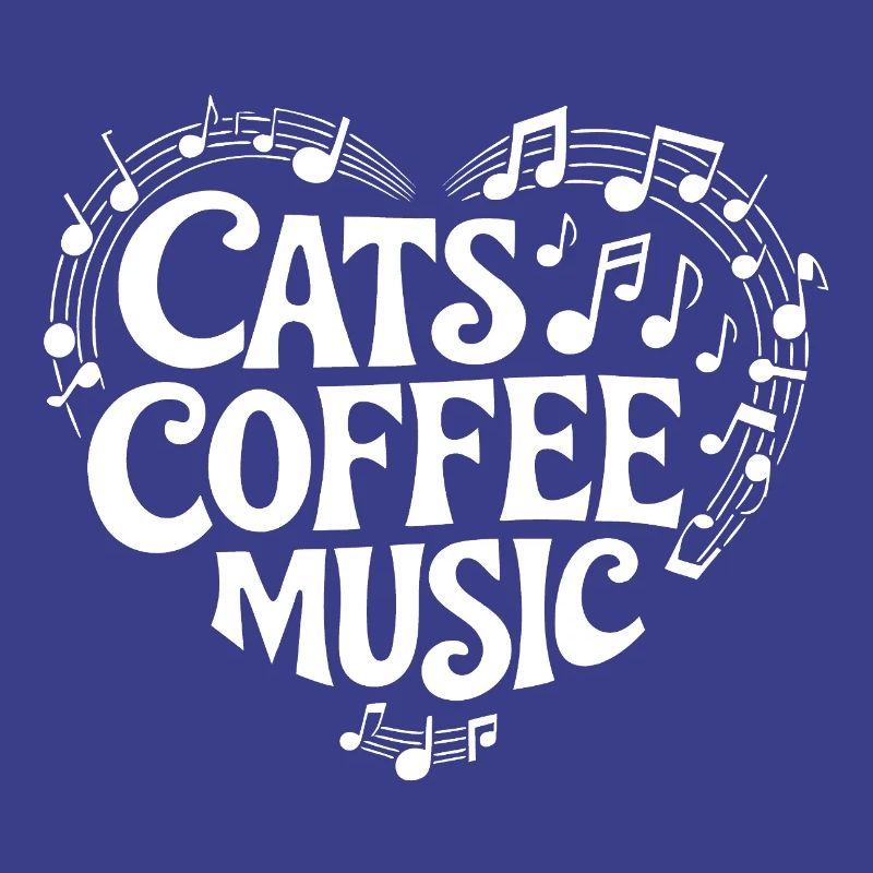 Ich liebe Katzen Kaffee und Musik