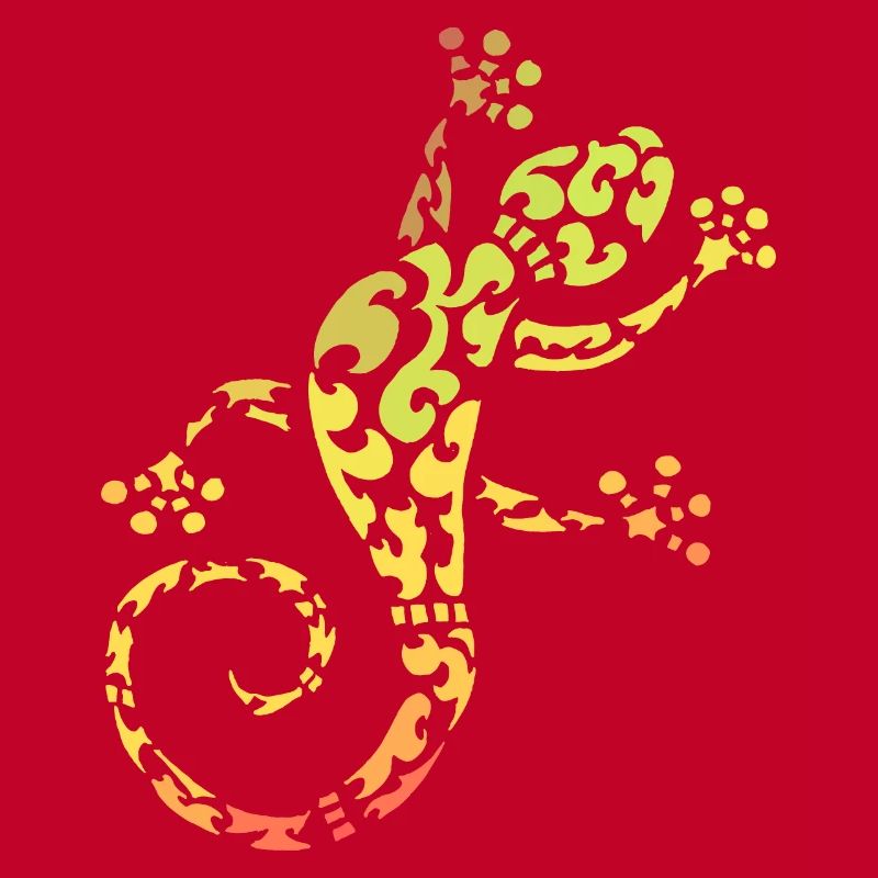 Bunter Gecko oder Salamander