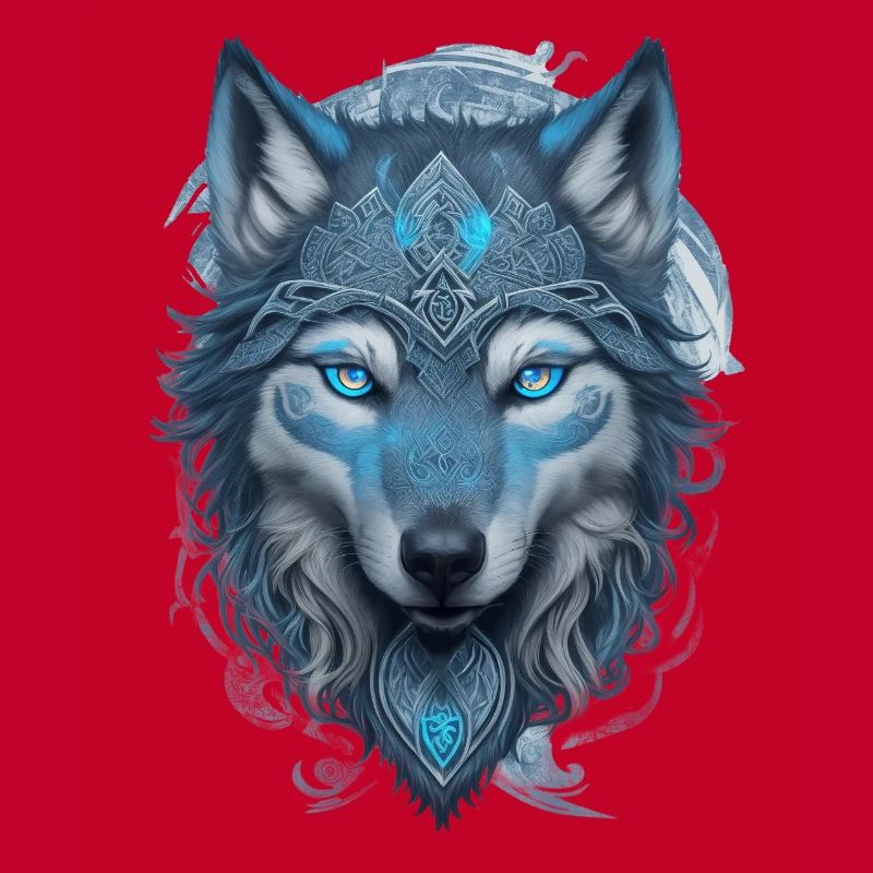 Wolf mit keltischen Mustern