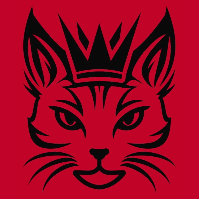 Cat with a large crown