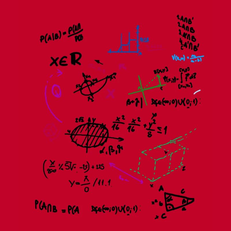Math complexe tableau mathématique avec des formules