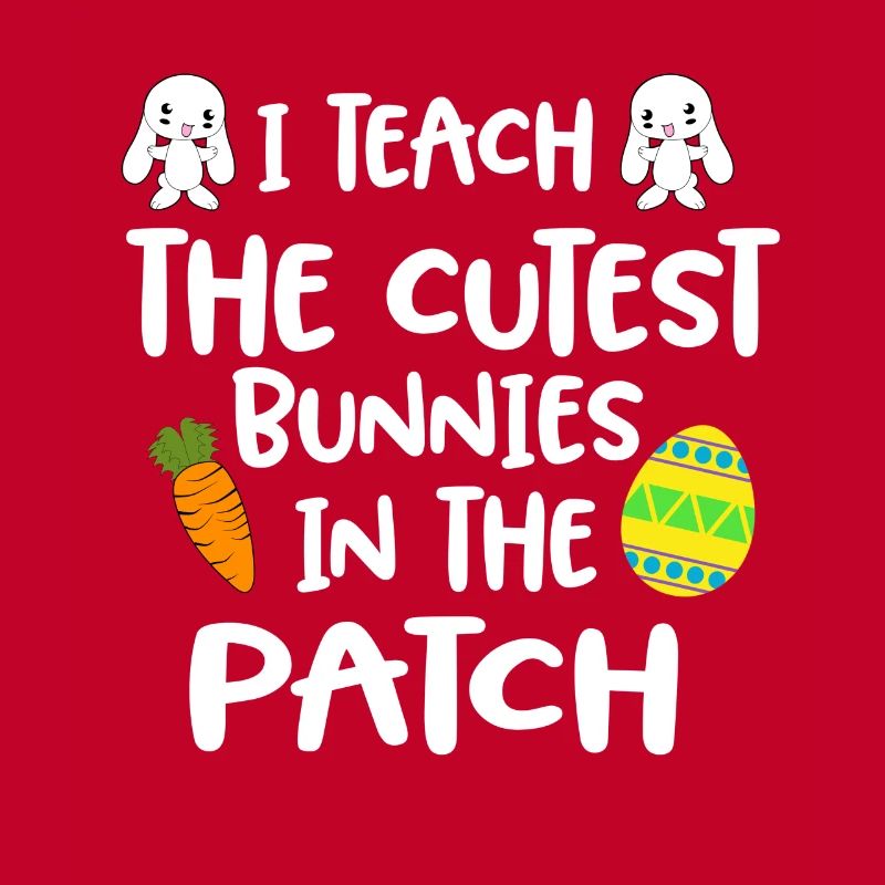J'enseigne les lapins les plus mignons dans le patch de Pâques