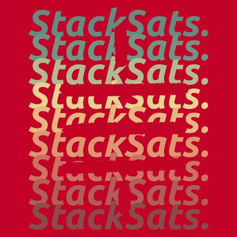Stack sats Satoshi Symbol retro