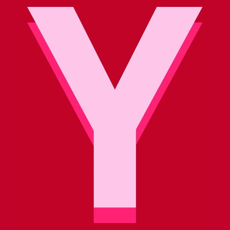 Pop und moderner rosa Buchstabe