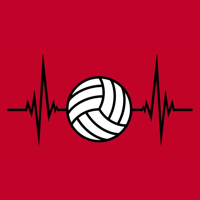 ball text logo design cool pattern volleyball
