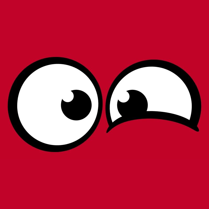 Anxious comic eyes