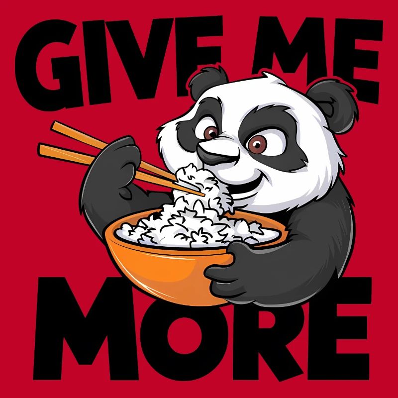 Panda mangeant du riz