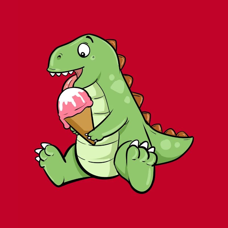 Eiscreme Dino Erdbeereis Dinosaurier T-Rex Saurier