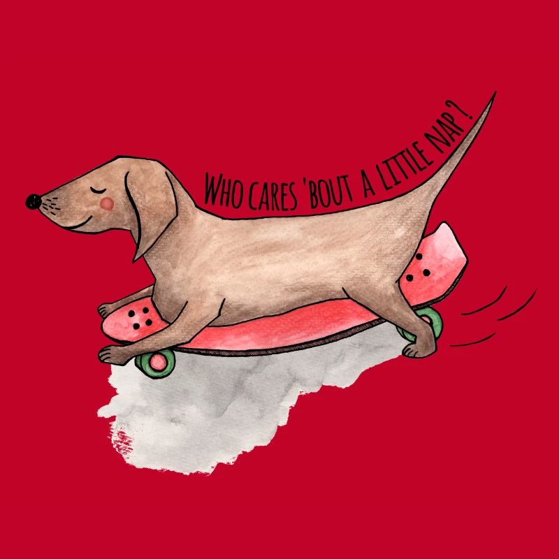 Dackel Longboard Hunde Schläfchen