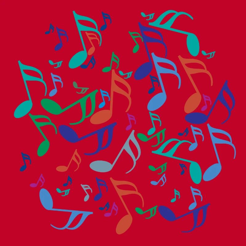 Notes de musique colorées