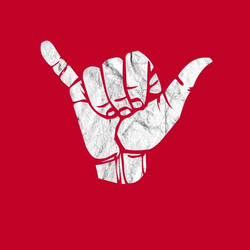 Signe de la main shaka accrocher