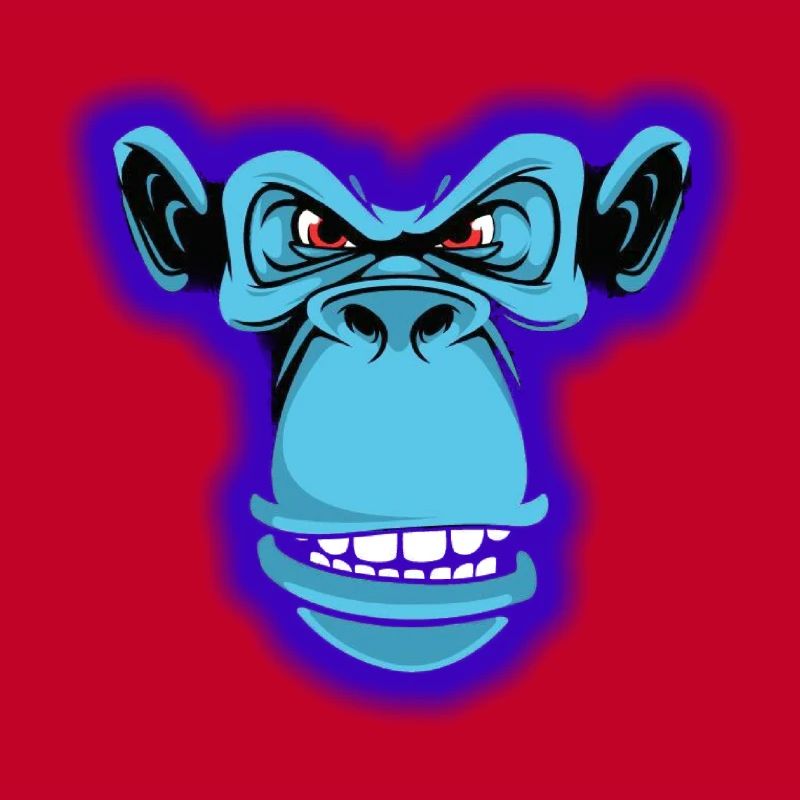 Blauer Affe
