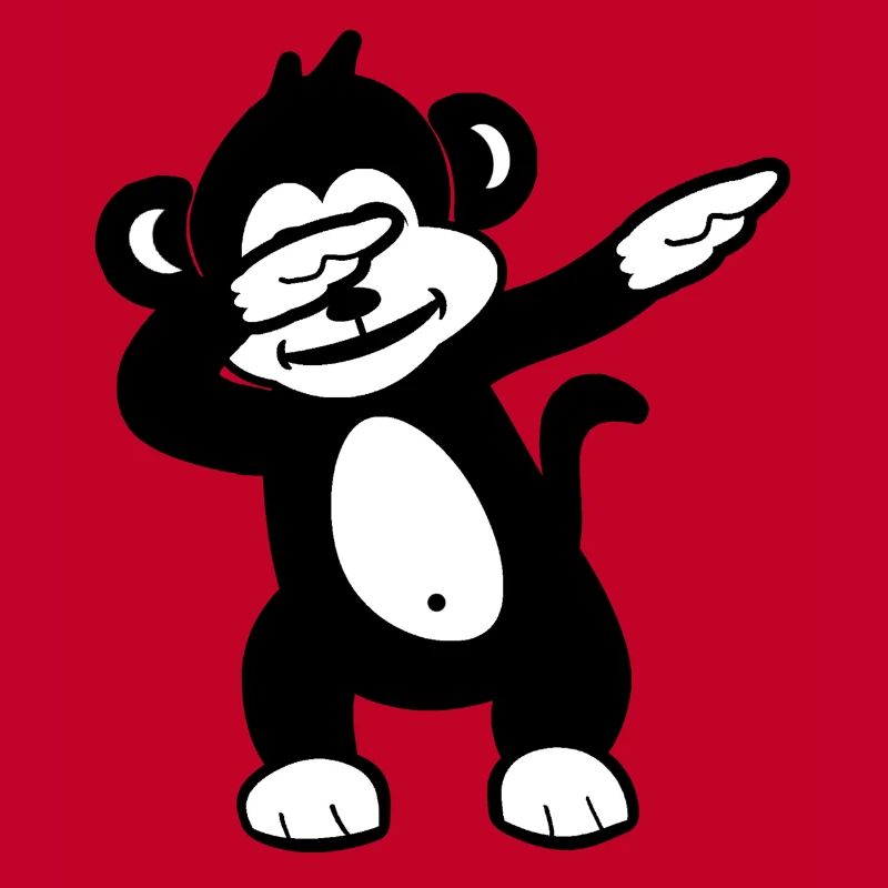 Monochromer Panda Wink Doodle