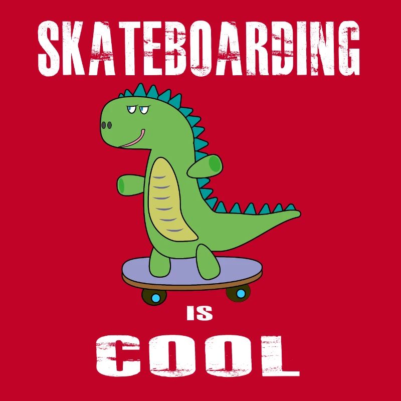 Skateboarding is Cool, Dinosaur, Dino, T-Rex