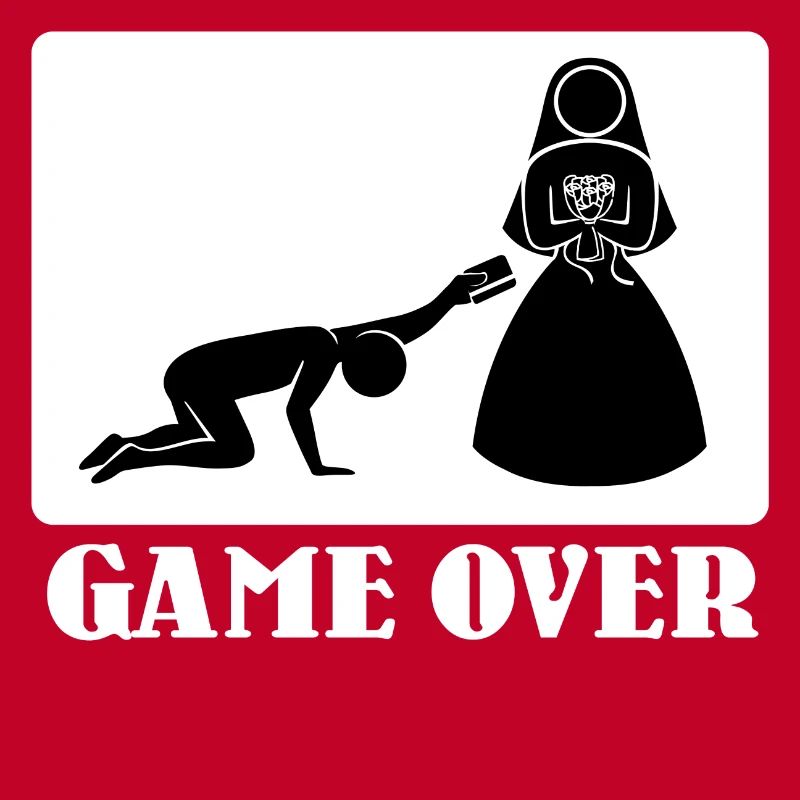 Game Over Wedding Statement Funny JGA Polterer