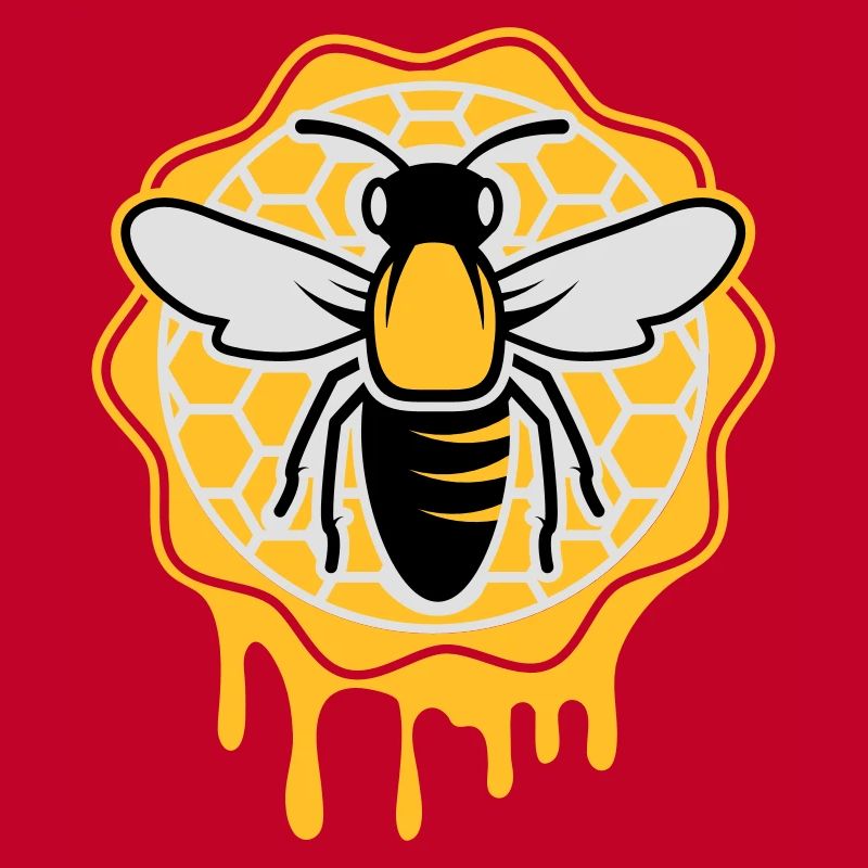 une abeille et nid d'abeille