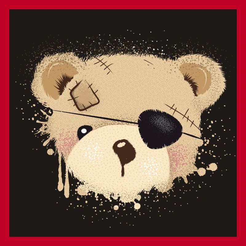 graffiti en peluche pirate avec cache-oeil