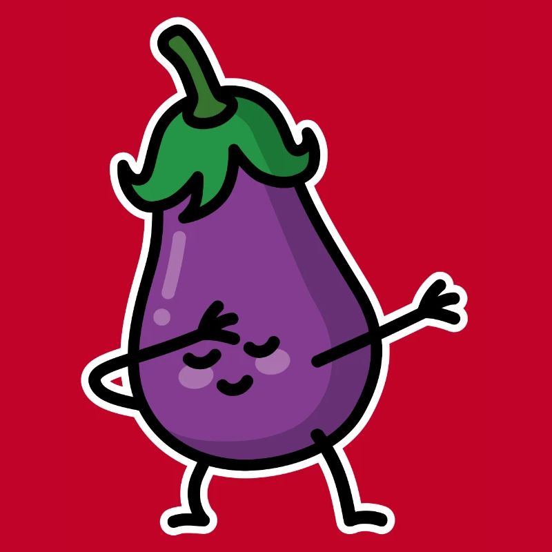 Aubergine eggplant dab dabbing