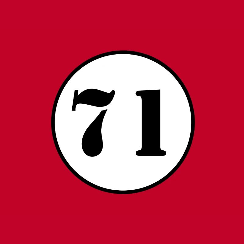 NUMMER 71 Einundsiebzig Geburtstag Geschenk