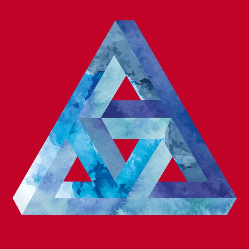 Optical illusion triangle Escher