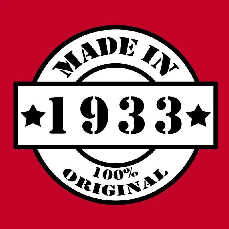 MADE IN 1933 Année de naissance Millésime Cadeau