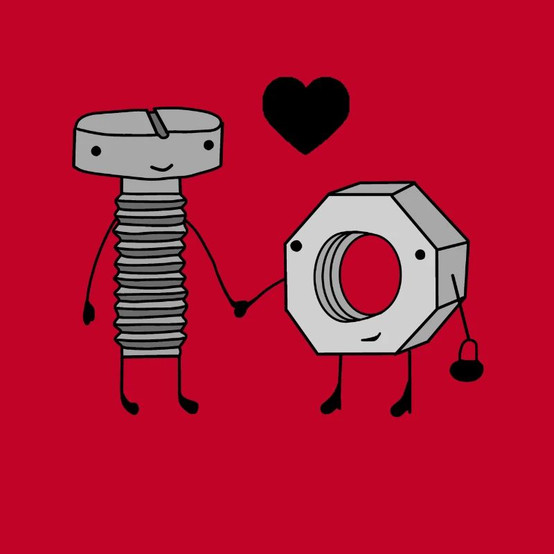 Technische Schrauben Illustration