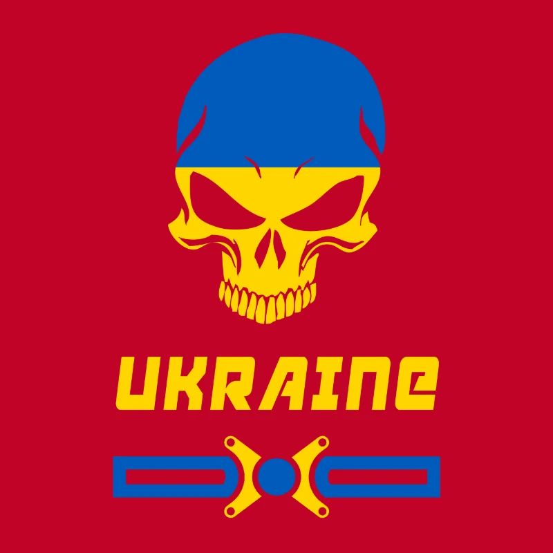 Ukraine Totenkopf Design / Geschenkidee