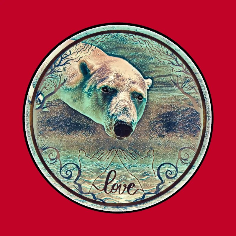 Polar bear underwater