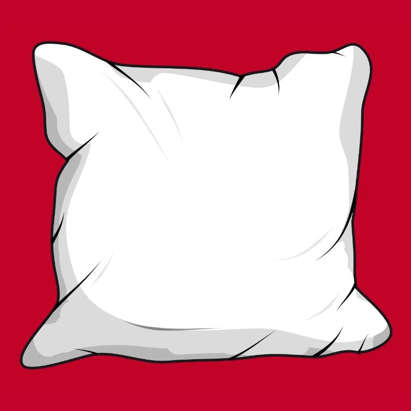 large cuddly white down pillow