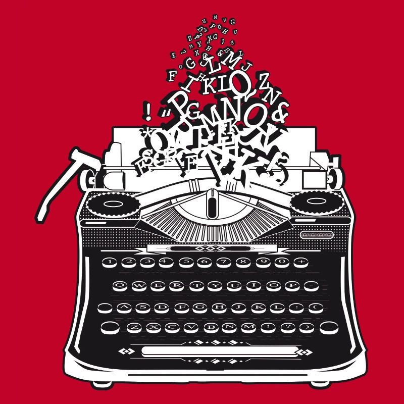 nostalgic antique typewriter with letters