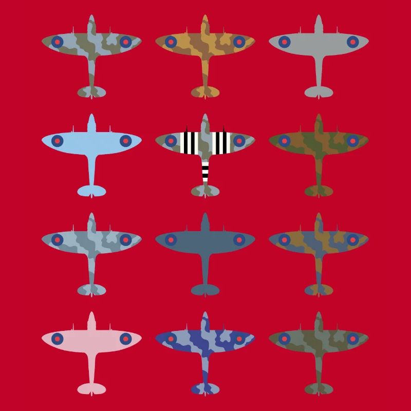 Spitfire fighter plane / camouflage pattern