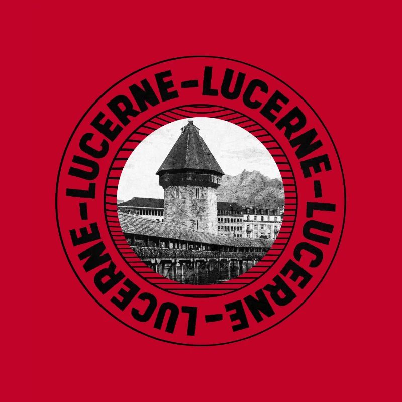 Lucerne Circular Stamp Chapel Bridge