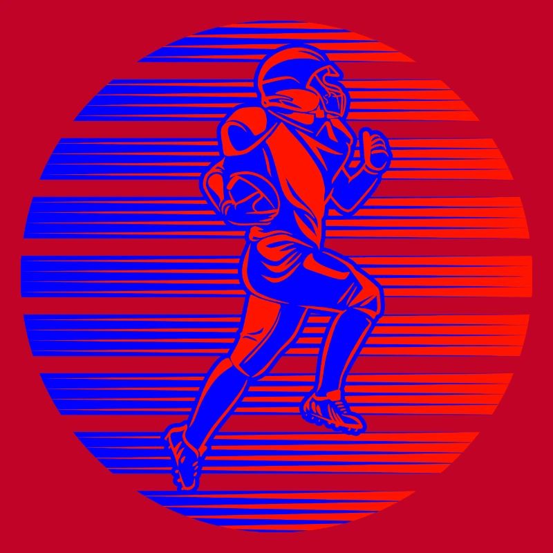 Quarterback rétro néon