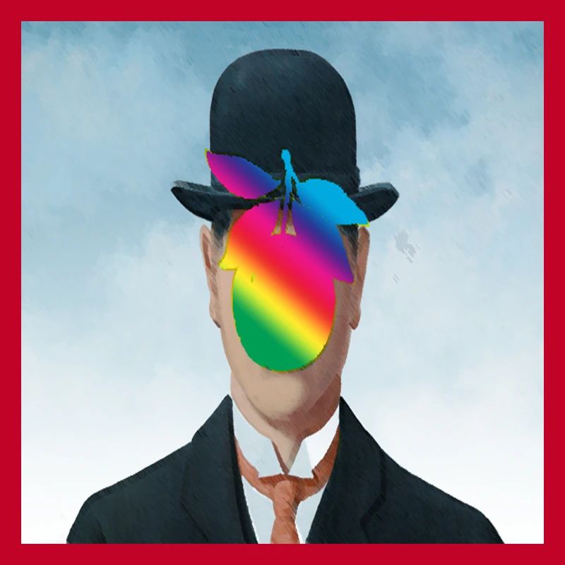 Regenbogen Apfel-Mann