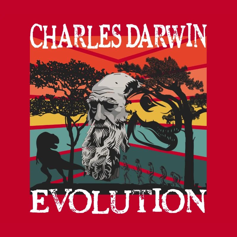 Charles Darwin Evolution textile gift idea