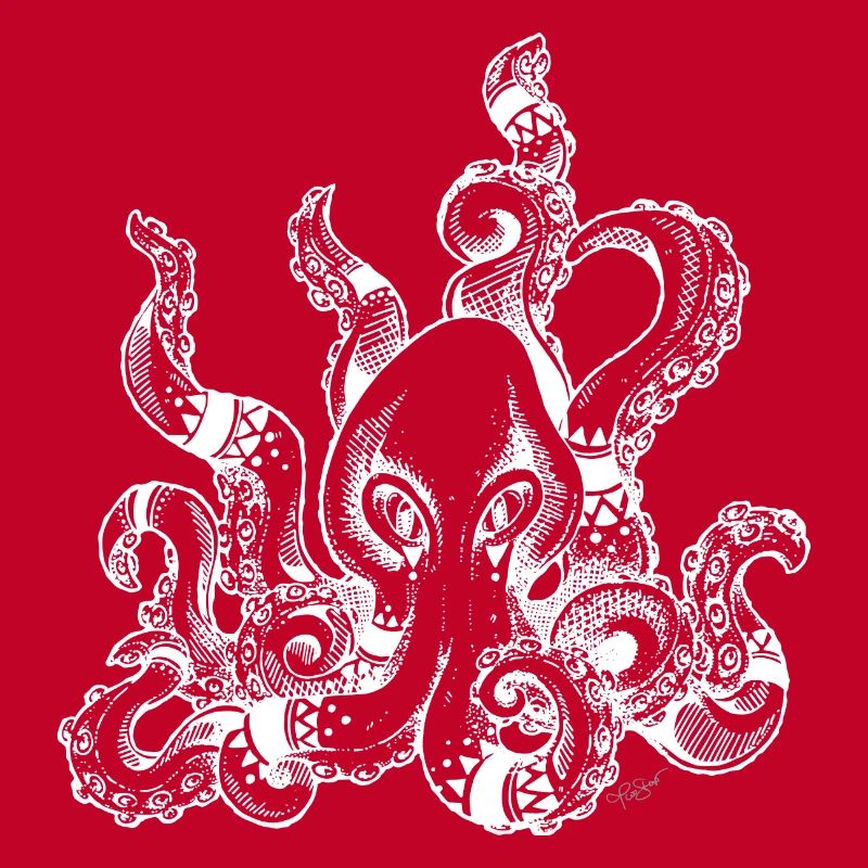 Kraken white | Octopus | Adventure | Squid