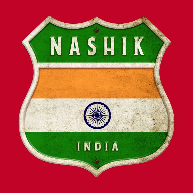 Nashik Inde Armoiries Drapeaux Design