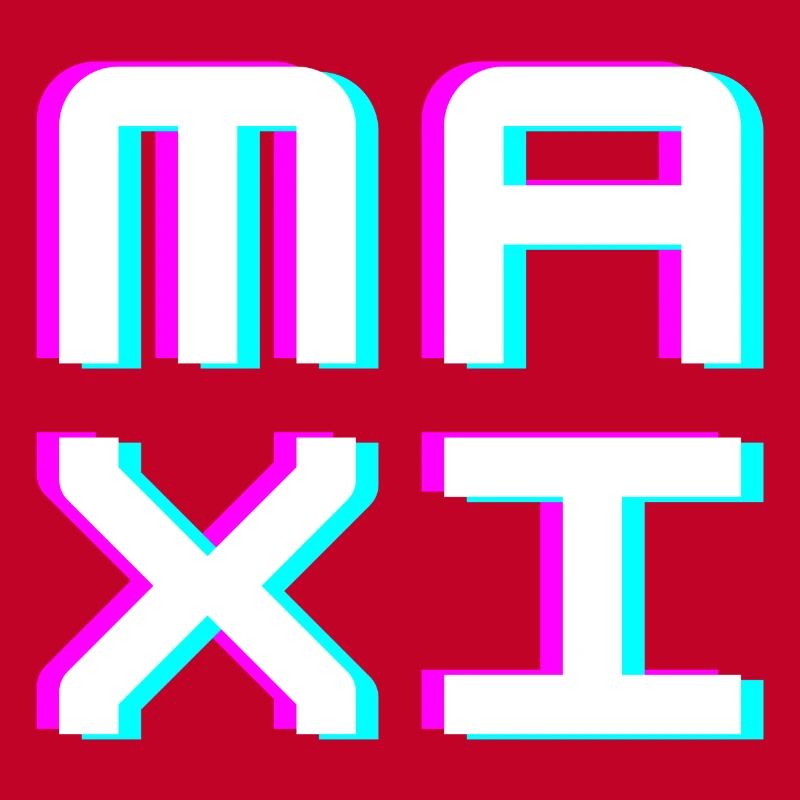 Maxi Glitch Name Tag Typography Shirt