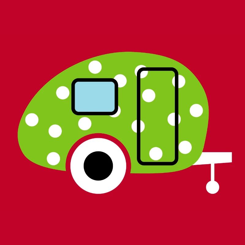 Caravan Caravan Green Dots Camping Easter Egg