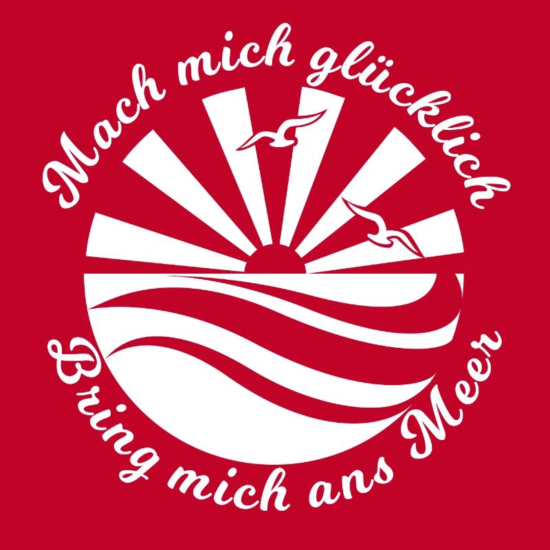 Bring mich ans Meer, lustiger Spruch mit Design