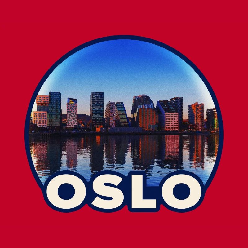 Reflet de la ligne d’horizon d’Oslo