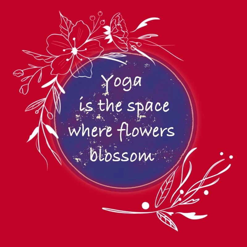 Chambre de yoga fleurs floraison citation
