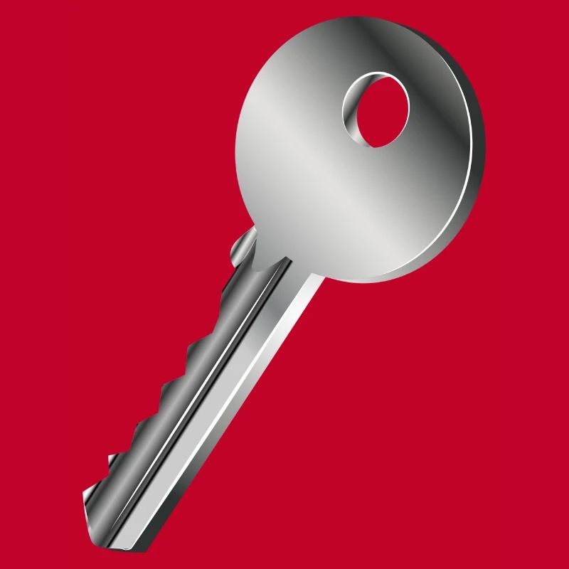 silver-colored single key