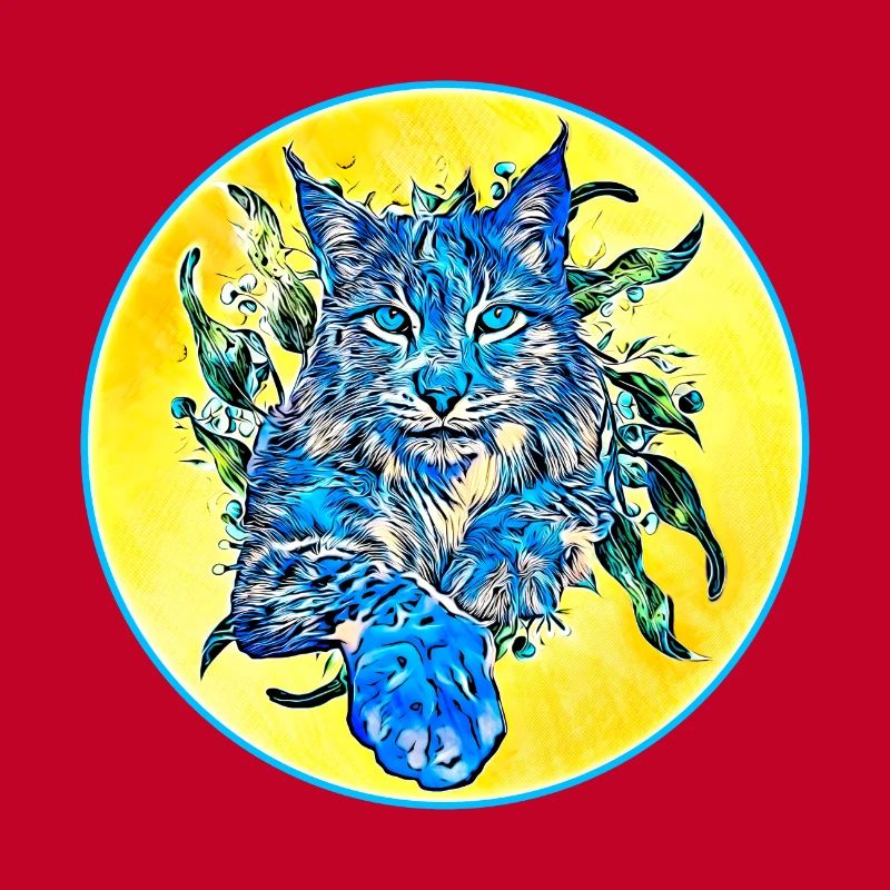 Chat lynx en liberté un chat sauvage