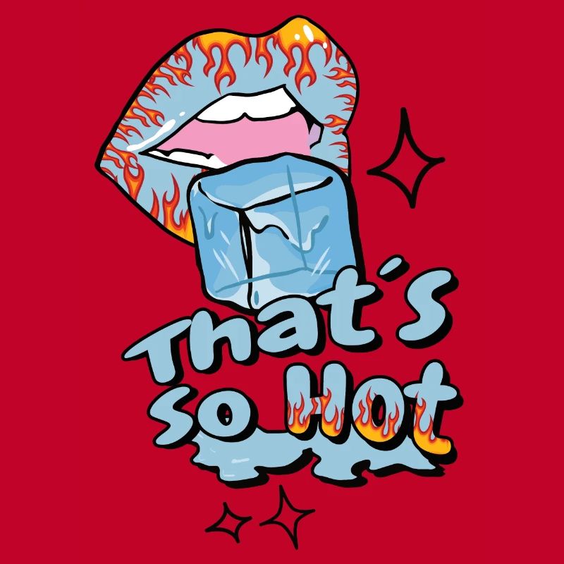 Bouche chaude avec de la glace