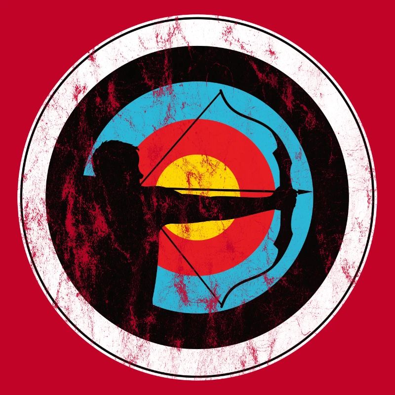 Archer de tir à l’arc avec cible