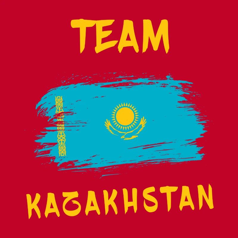 Drapeaux de l'équipe du Kazakhstan