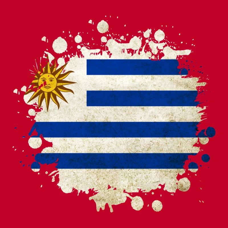 Uruguay Klecks Flaggen Design